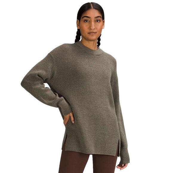 Lululemon | 8 | Merino Wool-Blend Ribbed Crewneck Sweater | Minimalist | Cozy - Picture 1 of 16
